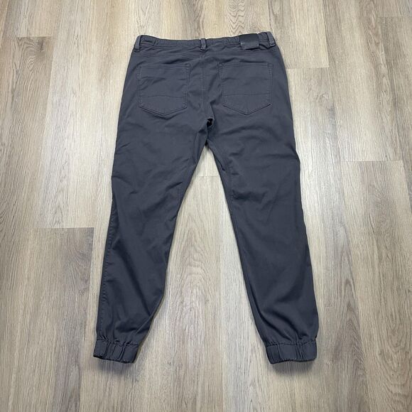 DU/ER Pants Mens 36x29 Gray T2X Slim Fit Jogger Drawstring Elastic Cuff Pockets - Picture 7 of 12